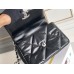 Chanel 19 Bag 22S in Black with Silver Hardware, Small 26, Lambskin Leather, Hass Factory Leather, 26x16x9cm.