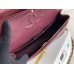 Chanel Classic Flap bag Medium 25 Burgundy Gold Hardware Lambskin Hass Factory leather 25x16x7cm