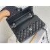 Chanel Classic Flap bag Medium 25 Black Silver Hardware Lambskin Hass Factory leather 25x16x7cm