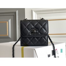 Chanel 22B Trendy CC Mini 11 So Black Lambskin Hass Factory leather 11x11x6cm