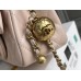 Chanel 22C Classic Flap bag Mini 18 Gold Ball Pink Gold Hardware Lambskin Hass Factory leather 13x18x7cm