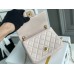 Chanel 22C Classic Flap bag Mini 18 Gold Ball Pink Gold Hardware Lambskin Hass Factory leather 13x18x7cm