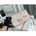 Chanel 22C Classic Flap bag Mini 20 Gold Ball Pink Gold Hardware Lambskin Hass Factory leather 13x20x7cm