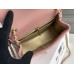 Chanel 22C Classic Flap bag Mini 18 Gold Ball Deep Pink Gold Hardware Lambskin Hass Factory leather 13x18x7cm