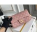 Chanel 22C Classic Flap bag Mini 20 Gold Ball Deep Pink Gold Hardware Lambskin Hass Factory leather 13x20x7cm