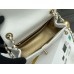 Chanel 22C Classic Flap bag Mini 18 Gold Ball White Gold Hardware Lambskin Hass Factory leather 13x18x7cm