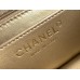 Chanel 22C Classic Flap bag Mini 20 Gold Ball White Gold Hardware Lambskin Hass Factory leather 13x20x7cm