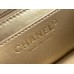 Chanel 22C Classic Flap bag Mini 20 Gold Ball White Gold Hardware Lambskin Hass Factory leather 13x20x7cm