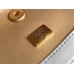 Chanel 22C Classic Flap bag Mini 20 Gold Ball Light Blue Gold Hardware Lambskin Hass Factory leather 13x20x7cm