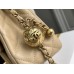 Chanel 22C Classic Flap bag Mini 18 Gold Ball Apricot Gold Hardware Lambskin Hass Factory leather 13x18x7cm