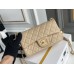 Chanel 22C Classic Flap bag Mini 20 Gold Ball Apricot Gold Hardware Lambskin Hass Factory leather 13x20x7cm