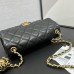 Chanel 22C Classic Flap bag Mini 20 Woven Gold Ball Black Gold Hardware Lambskin Hass Factory leather 13x20x7cm