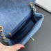 Chanel 22C Classic Flap bag Mini 18 Denim Blue Gold Ball Denim Blue Gold Hardware Lambskin Hass Factory leather 13x18x7cm