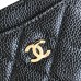 Chanel Classic Card Holder 11cm Black Gold Hardware Caviar Leather Hass Factory leather 11x7x1cm