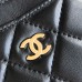 Chanel Classic Card Holder 11cm Black Gold Hardware Lambskin Hass Factory leather 11x7x1cm