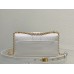 Dior 30 Montaigne East-West Small 21.5 White Smooth Calfskin Small Style Model: 9011S Size: 21.5 x 12 x 6 cm