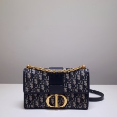 Dior 30 Montaigne Montaigne Chain Bag Medium Classic Blue Oblique Model 9011 Size 25x16.5x8cm