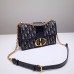 Dior 30 Montaigne Montaigne Chain Bag Medium Classic Blue Oblique Model 9011 Size 25x16.5x8cm