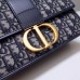 Dior 30 Montaigne Montaigne Chain Bag Medium Classic Blue Oblique Model 9011 Size 25x16.5x8cm