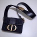 Dior 30 Montaigne MiniBox 17.5 Classic Black Oblique Full Leather Shoulder Strap Size: 17.5x11.5x5cm Model: 9008S