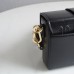 Dior 30 Montaigne MiniBox 17.5 Enamel Clasp Black Full Leather Model 9008s Size: 17.5x11.5x5cm