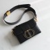 Dior 30 Montaigne MiniBox 17.5 Enamel Clasp Black Full Leather Model 9008s Size: 17.5x11.5x5cm