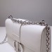 Dior 30 Montaigne Montaigne Chain Bag Medium 25 Black Full Leather Granular Calfskin Model 9011 Size 25x15x8cm