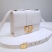 Dior 30 Montaigne Bag, Medium 24, White with Gold Hardware, Calfskin, Model 9006, Size: 24x17x8cm