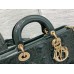 Lady Dior Dioramour Bag, paint leather, Medium 26, green with Gold Hardware, Size: 26x6x14cm