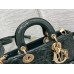 Lady Dior Dioramour Bag, paint leather, Small 22, green with Gold Hardware, Size: 22x6x12cm