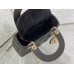Lady Dior Mini Bag, 17, Black Lambskin, Champagne Gold Hardware, Size: 17cm