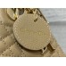 Lady Dior Mini Bag, 17, Apricot, Gold Hardware, Grained Calfskin, Size: 17cm