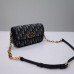 Dior 30 Montaigne Avenue Bag, Black, Full Leather, Gold Hardware, Small 22.5, Model 2303, Size: 22.5x12.5x6.5cm