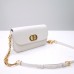 Dior 30 Montaigne Avenue Bag, White, Full Leather, Gold Hardware, Small 22.5, Model 2303, Size: 18x4.5x10cm