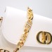 Dior 30 Montaigne Avenue Bag, White, Full Leather, Gold Hardware, Small 22.5, Model 2303, Size: 18x4.5x10cm