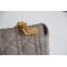 Dior Caro Chain Bag, Deep Pink, Gold Hardware, Calfskin, Medium 25, Size: 25.5x15.5x8cm