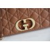 Dior Caro Chain Bag, Brown, Gold Hardware, Calfskin, Large 28 , Size: 28x17x9cm