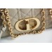 Dior Caro Chain Bag, Apricot, Gold Hardware, Calfskin, Small 20, Size: 20x12x7cm