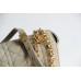 Dior Caro Chain Bag, White, Gold Hardware, Calfskin, Large 28 , Size: 28x17x9cm