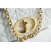 Dior Caro Chain Bag, White, Gold Hardware, Calfskin, Small 20, Size: 20x12x7cm