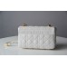 Dior Caro Chain Bag, White, Gold Hardware, Calfskin, Medium 25, Size: 25.5x15.5x8cm