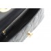 Dior Caro Chain Bag, Black, Gold Hardware, Calfskin, Small 20, Size: 20x12x7cm