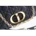 Dior Caro Chain Bag, Black, Gold Hardware, Calfskin, Large 28 , Size: 28x17x9cm