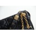 Dior Caro Chain Bag, Black, Gold Hardware, Calfskin, Large 28 , Size: 28x17x9cm