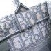 Dior Book Tote, Classic Grey Oblique Embroidery, Small 26, Size: 26.5x21x14cm
