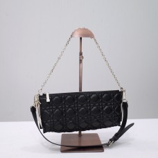 Dior 2023 New Bag,Black Lambskin, Chain Strap, Model 2306, Size: 27x12x5cm