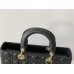 Lady Dior Bag, 7-Compartment, Black Lambskin, Gold Hardware, Sheepskin Material, Size: 32x25x11cm