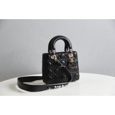 Lady Dior Four Blocks 20 (Style: 8878) Lambskin, Apricot, Enamel Hardware, Size: 20x16.5x8cm