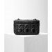 Dior Caro Calfskin, Black, Deep Silver Hardware, Medium (25.5x15.5x8cm)