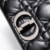 Dior Caro Calfskin, Black, Deep Silver Hardware, Large (28x17x9cm)